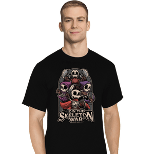 Secret_Shirts T-Shirts, Tall / Large / Black Skeleton War