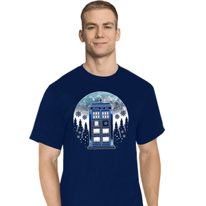 Secret_Shirts T-Shirts, Tall / Large / Navy Time And Space And Snow