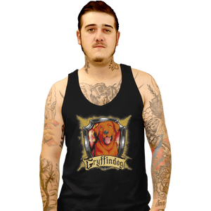 Shirts Tank Top, Unisex / Small / Black Hairy Pupper House Gryffindog