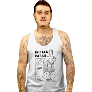 Secret_Shirts Tank Top, Unisex / Small / White The Trojan Rabbit