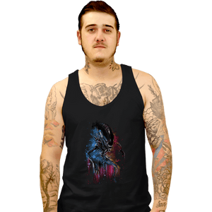 Secret_Shirts Tank Top, Unisex / Small / Black Alien Watercolor