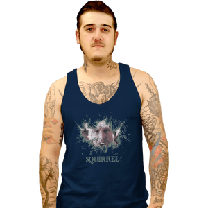 Shirts Tank Top, Unisex / Small / Navy Squirrel