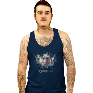 Shirts Tank Top, Unisex / Small / Navy Squirrel