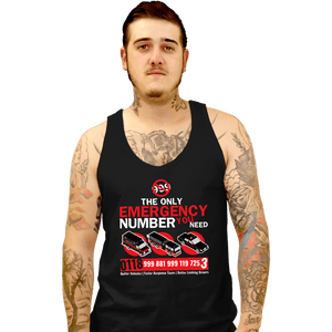 Secret_Shirts Tank Top, Unisex / Small / Black Emergency Number