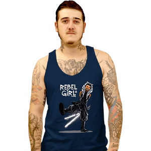 Secret_Shirts Tank Top, Unisex / Small / Navy Rebel Girl