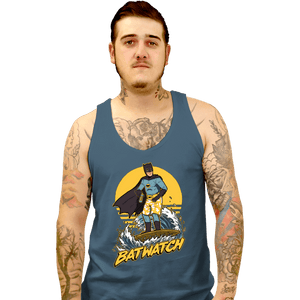 Daily_Deal_Shirts Tank Top, Unisex / Small / Indigo Blue Batwatch