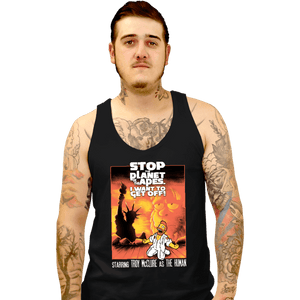 Secret_Shirts Tank Top, Unisex / Small / Black Stop The Planet