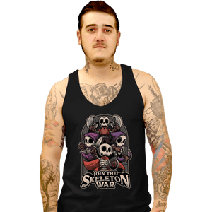 Secret_Shirts Tank Top, Unisex / Small / Black Skeleton War