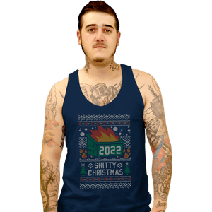 Secret_Shirts Tank Top, Unisex / Small / Navy Ugly Shitty Christmas Sweater