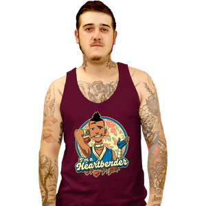 Daily_Deal_Shirts Tank Top, Unisex / Small / Maroon Heart Bender