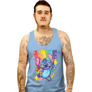 Secret_Shirts Tank Top, Unisex / Small / Powder Blue Alien Love