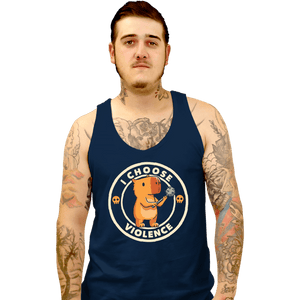 Secret_Shirts Tank Top, Unisex / Small / Navy Capybara Violence