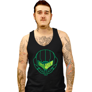 Secret_Shirts Tank Top, Unisex / Small / Black Metroid Face