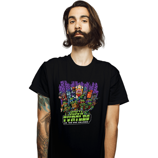 Secret_Shirts T-Shirts, Unisex / Small / Black TMNT Vs NYC Villains