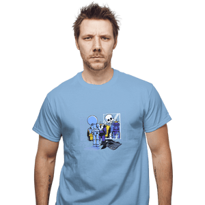 Shirts T-Shirts, Unisex / Small / Powder Blue Skull Style