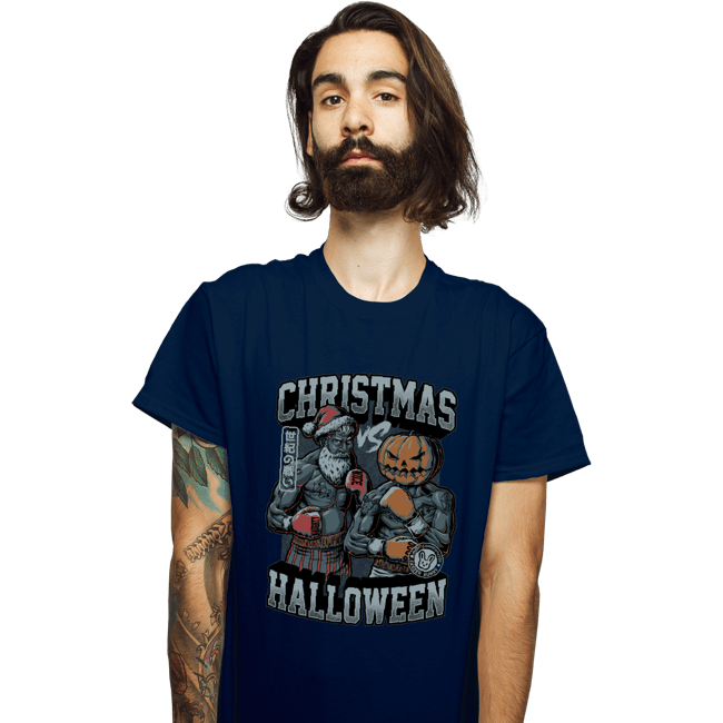 Secret_Shirts T-Shirts, Unisex / Small / Navy Christmas VS Halloween