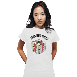 Shirts Fitted Shirts, Woman / Small / White Gangster Wrap