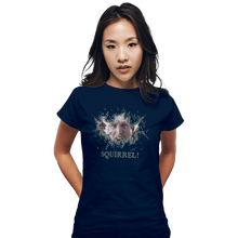 Load image into Gallery viewer, Shirts Fitted Shirts, Woman / Small / Navy Squirrel
