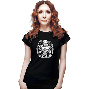 Shirts Fitted Shirts, Woman / Small / Black Digital Mechanical Cyborg