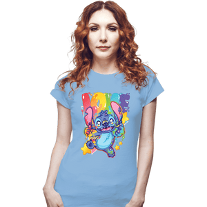 Secret_Shirts Fitted Shirts, Woman / Small / Powder Blue Alien Love