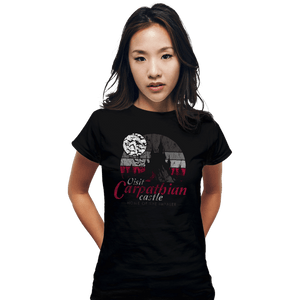 Daily_Deal_Shirts Fitted Shirts, Woman / Small / Black Visit Carpathian Castle