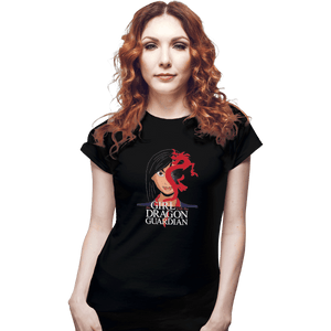 Shirts Fitted Shirts, Woman / Small / Black The Girl With The Dragon Guardian