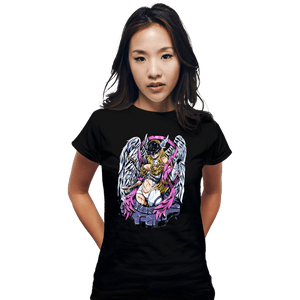 Secret_Shirts Fitted Shirts, Woman / Small / Black Battle Angewomon