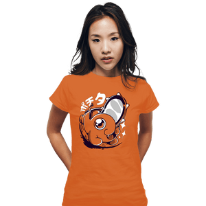 Secret_Shirts Fitted Shirts, Woman / Small / Orange Chainsaw Cute