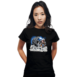 Secret_Shirts Fitted Shirts, Woman / Small / Black Godzilla V Megazord