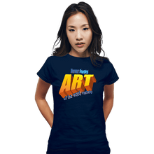 Load image into Gallery viewer, Secret_Shirts Fitted Shirts, Woman / Small / Navy Word Art
