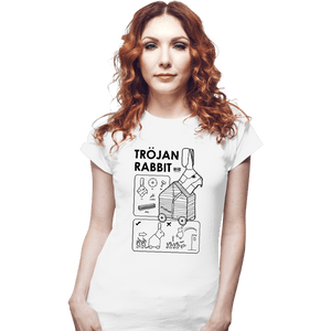 Secret_Shirts Fitted Shirts, Woman / Small / White The Trojan Rabbit