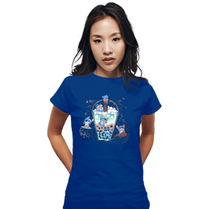 Secret_Shirts Fitted Shirts, Woman / Small / Royal Blue Boba Stitch