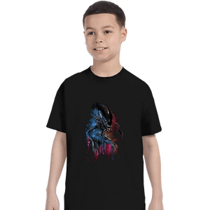 Secret_Shirts T-Shirts, Youth / XS / Black Alien Watercolor