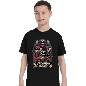 Secret_Shirts T-Shirts, Youth / XS / Black Skeleton War