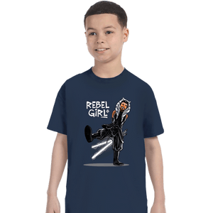 Secret_Shirts T-Shirts, Youth / XS / Navy Rebel Girl