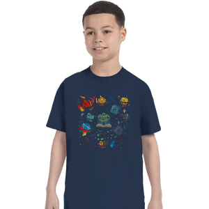 Shirts T-Shirts, Youth / XL / Navy DiceWorld