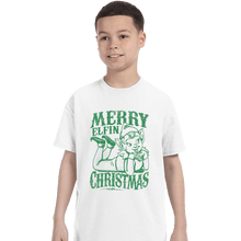Load image into Gallery viewer, Shirts T-Shirts, Youth / XL / White Merry Elfin Christmas
