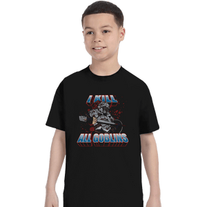 Shirts T-Shirts, Youth / XL / Black I Kill All Goblins