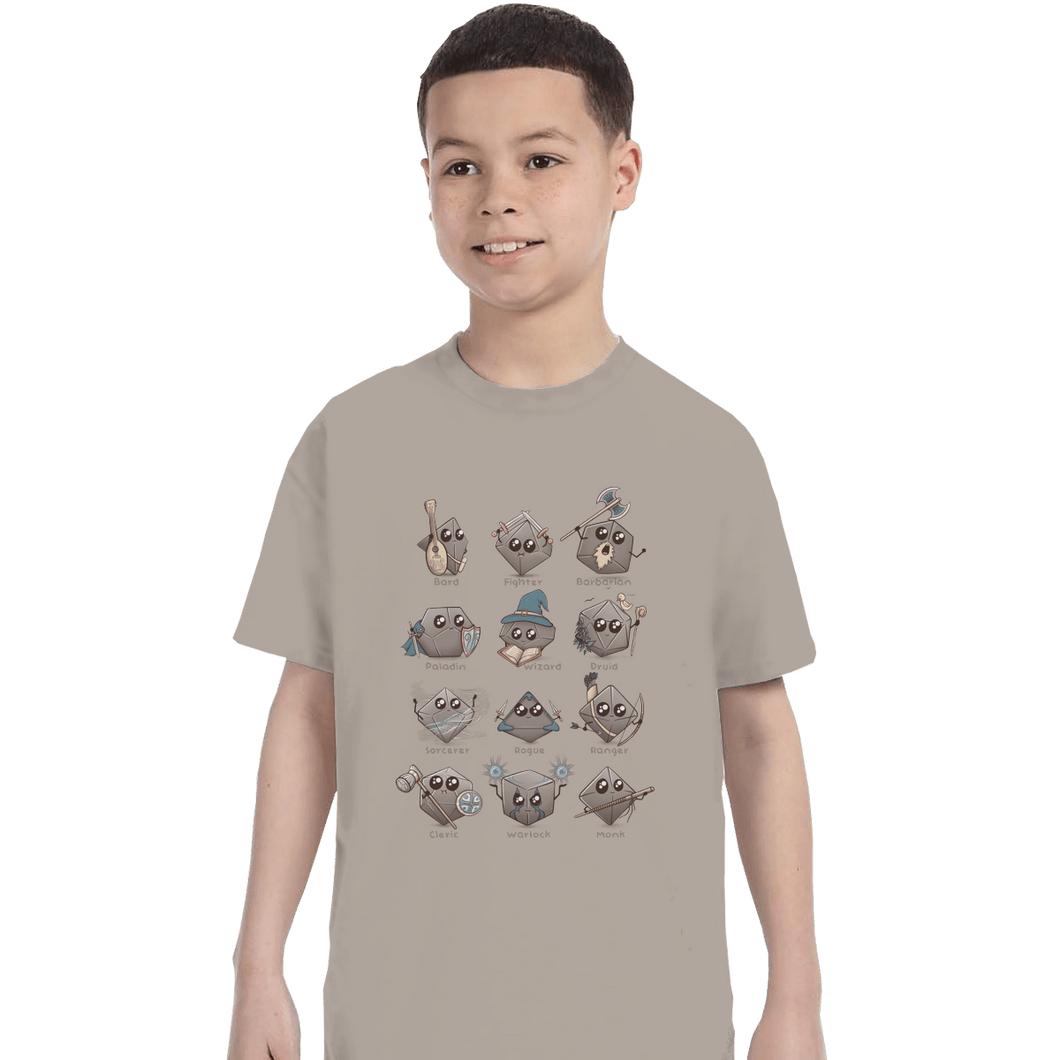 Shirts T-Shirts, Youth / XL / Sand Kawaii DnD Classes