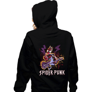 Secret_Shirts Zippered Hoodies, Unisex / Small / Black The Spider Punk