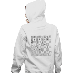 Shirts Zippered Hoodies, Unisex / Small / White Chess Players Love to Mate