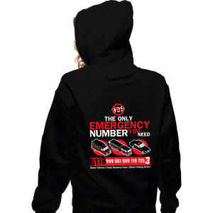 Secret_Shirts Zippered Hoodies, Unisex / Small / Black Emergency Number