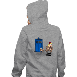 Shirts Zippered Hoodies, Unisex / Small / Sports Grey The Tardis Monkey