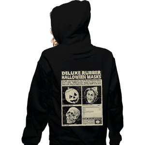 Shirts Zippered Hoodies, Unisex / Small / Black Three Halloween Masks