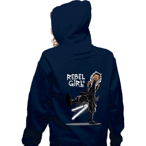 Secret_Shirts Zippered Hoodies, Unisex / Small / Navy Rebel Girl