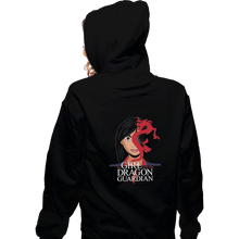 Load image into Gallery viewer, Shirts Pullover Hoodies, Unisex / Small / Black The Girl With The Dragon Guardian
