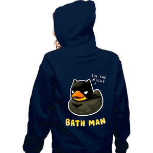 Secret_Shirts Zippered Hoodies, Unisex / Small / Navy The Bath Man