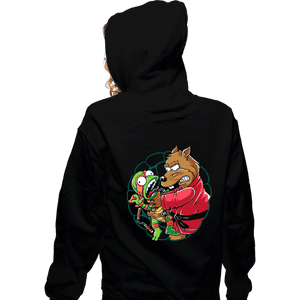 Secret_Shirts Zippered Hoodies, Unisex / Small / Black Why You Little Turtle Mikey