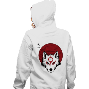 Shirts Zippered Hoodies, Unisex / Small / White Red Sun God