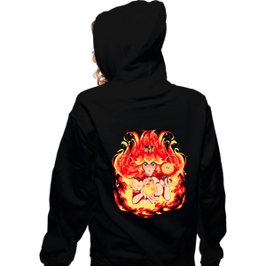 Daily_Deal_Shirts Zippered Hoodies, Unisex / Small / Black Peach Fire